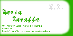 maria karaffa business card